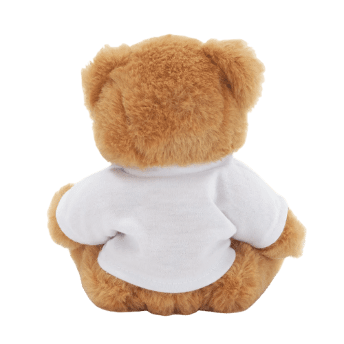 Personalisabe Fully Recycled 20cm Jasper Bear with T-Shirt in White from Total Merchandise