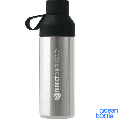 Custom 620ml Ocean Water Bottle Lite in Solid Black with a design from Total Merchandise