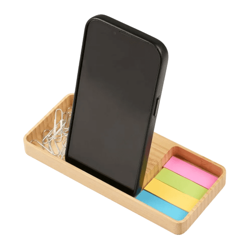 Customisable Bamboo Wireless Charger in Natural branded with your logo from Total Merchandise