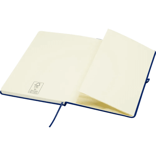The back cover of the Spectrum Plus A5 Hard Cover Notebook from Total Merchandise