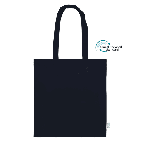 Premium Recycled Cotton Tote Bag in Black