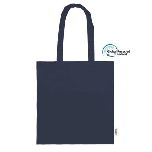 Premium Recycled Cotton Tote Bag in Navy