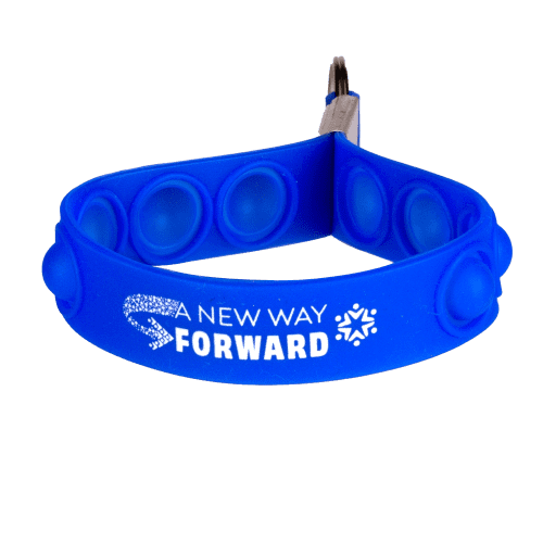 Pop It Wrist Strap Keychain