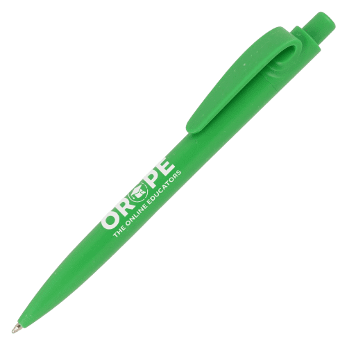 Custom Branded Recycled Seashell Ballpen in Green printed with your logo from Total Merchandise