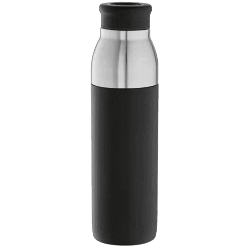 Branded Recycled Steel Colorado 2 in 1 Bottle in Black with a design from Total Merchandise