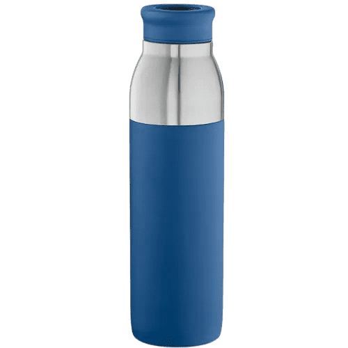 Custom branded Recycled Steel Colorado 2 in 1 Bottle in Blue with a design from Total Merchandise