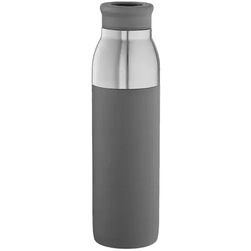 Promotional Recycled Steel Colorado 2 in 1 Bottle in Grey with a design from Total Merchandise