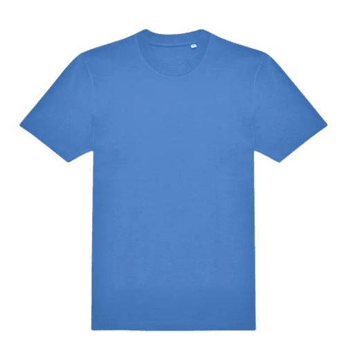 Logo Branded B&C Heavyweight Coloured Cotton T-Shirt in Lake Blue from Total Merchandise