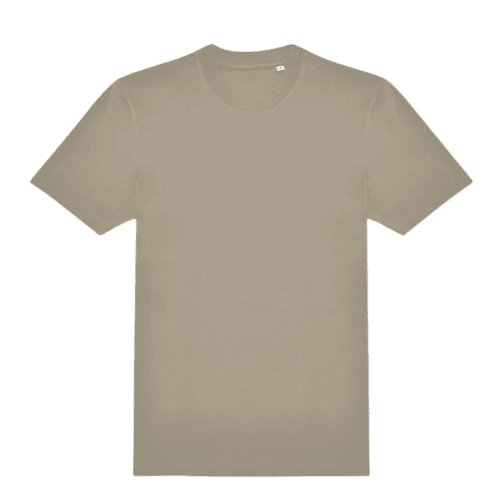 Logo Printed B&C Heavyweight Coloured Cotton T-Shirt in Mastic from Total Merchandise