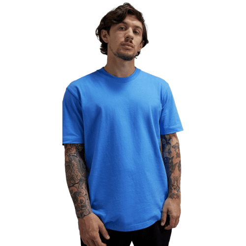 B&C Heavyweight Coloured Cotton T-Shirt in Lake Blue