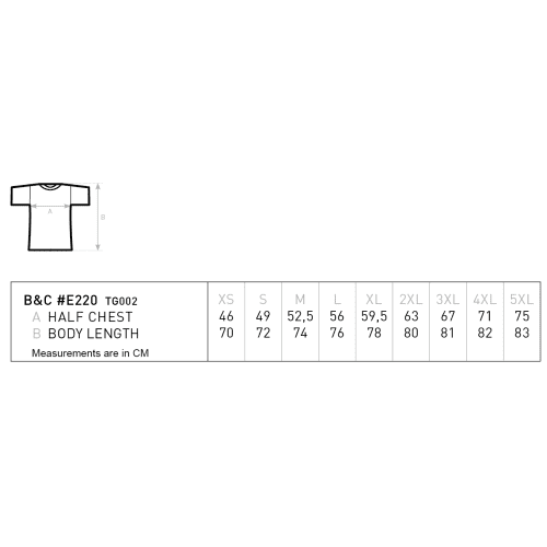 B&C Heavyweight Coloured Cotton T-Shirt