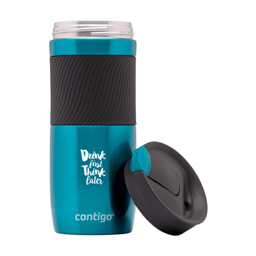 Logo Branded Contigo® 470ml Double Walled Thermos Cup in Turquoise printed with your company logo