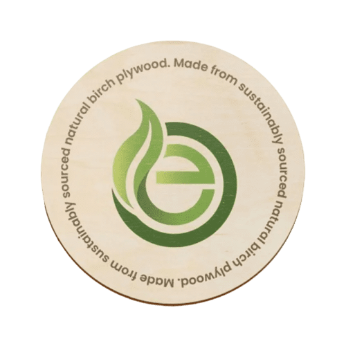 Personalisable Flat Bamboo Coasters in Bamboo printed with your logo from Total Merchandise