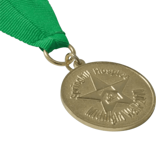 Promotional 40mm Metal Medals in Brass stamped with your logo from Total Merchandise