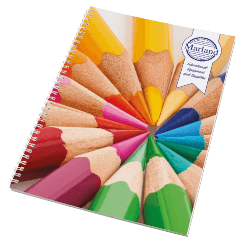 Custom Branded A4 Recycled Wiro Bound Notepads branded with your logo from Total Merchandise