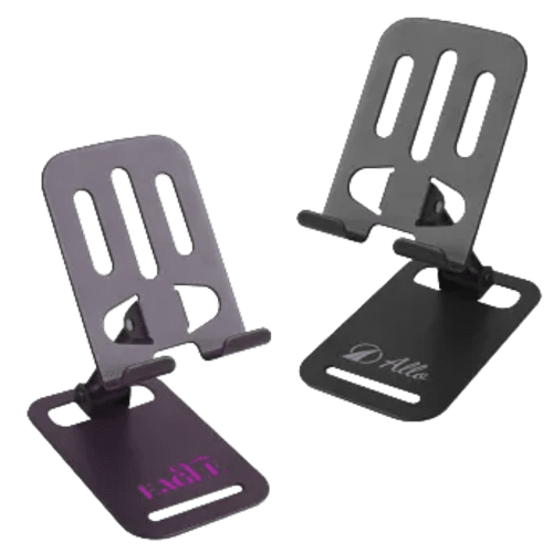 Logo printed Foldable Metal Mobile Phone Stand with a design from Total Merchandise
