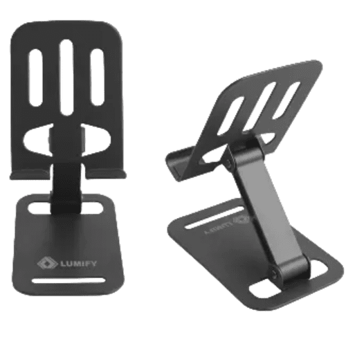 Branded Foldable Metal Mobile Phone Stand with a design fro Total Merchandise