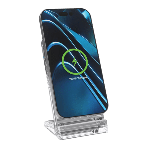 Promotional MagSafe 15W Magnetic Wireless Charging Stand in Transparent from Total Merchandise