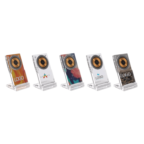 Logo Branded MagSafe 15W Magnetic Wireless Charging Stand in Transparent from Total Merchandise
