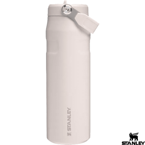 Logo printed Stanley IceFlow™ 0.7L Water Bottle with Flip Straw in Light Pink from Total Merchandise