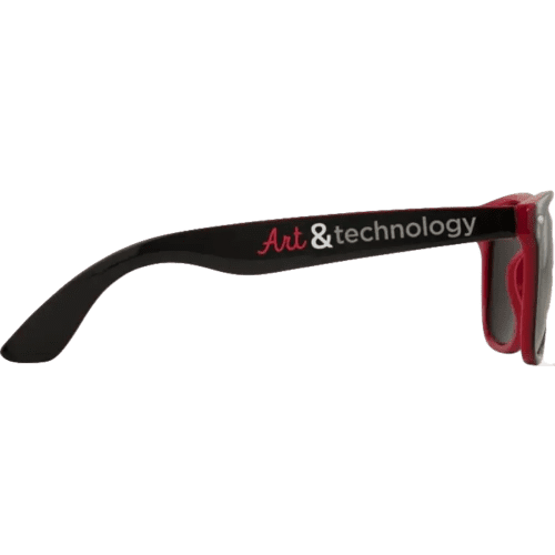 Side view image of the Two Toned Sun Ray Sunglasses from Total Merchandise