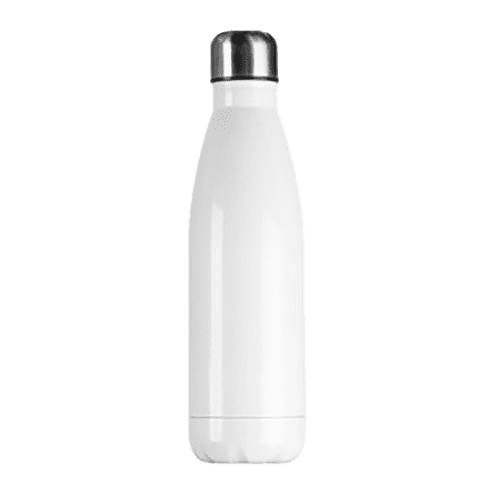 Capella Metal Bottle in Gloss White/Silver from Total Merchandise