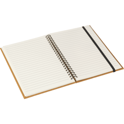 Promotional A5 Recycled Leather Notebooks in Brown branded with your logo from Total Merchandise