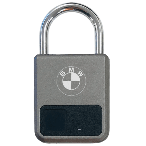 Logo printed Fingerprint Padlocks in Silver with a design from Total Merchandise