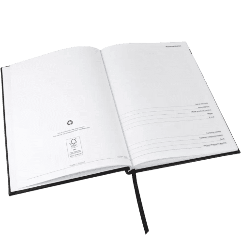 Inside of the Premium B5 Week-to-View Diary from Total Merchandise