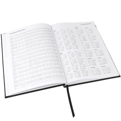 Inside of the Premium B5 Week-to-View Diary from Total Merchandise