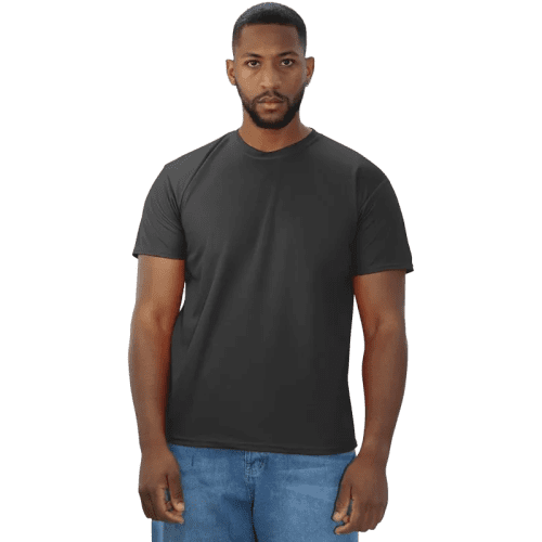 Coloured Eco Tech T-Shirts in Charcoal with a design from Total Merchandise