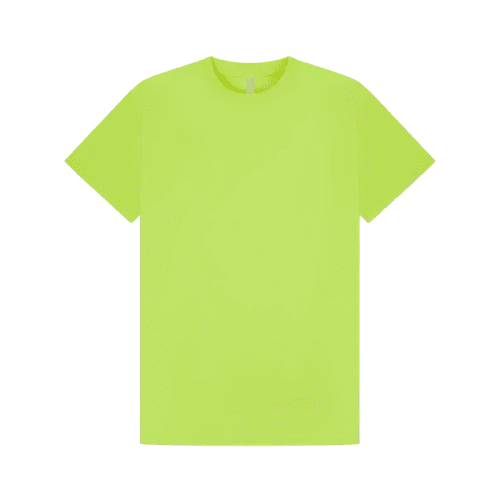 Coloured Eco Tech T-Shirts in Lime wit a printed design from Total Merchandise