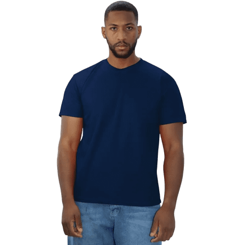 Coloured Eco Tech T-Shirts in Navy Blue with a design from Total Merchandise