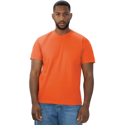 Coloured Eco Tech T-Shirts in Orange with a design from Total Merchandise