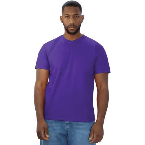 Branded Coloured Eco Tech T-Shirts in Purple with a design from Total Merchandise