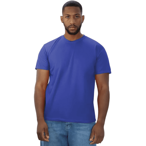 Branded Coloured Eco Tech T-Shirts in Royal Blue with a design from Total Merchandise
