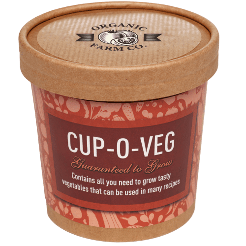 Logo branded Grow Your Own Vegetable Kits in Brown with a design from Total Merchandise