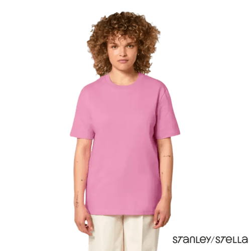 Stanley Stella Coloured Creator T-Shirt in Bubble Pink