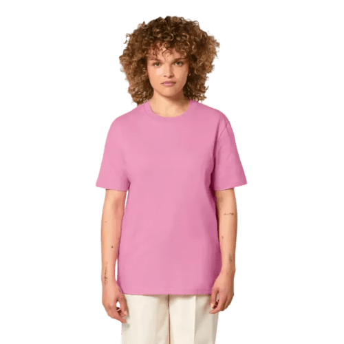 Coloured Stanley Stella Creator T-Shirt in Bubble Pink