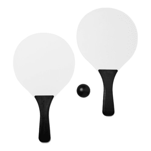 Custom Branded Bat & Ball Beach Game Set in Royal Black/White from Total Merchandise
