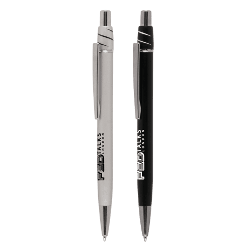 Group image of the Fidget Spinner pens with a design from Total Merchandise