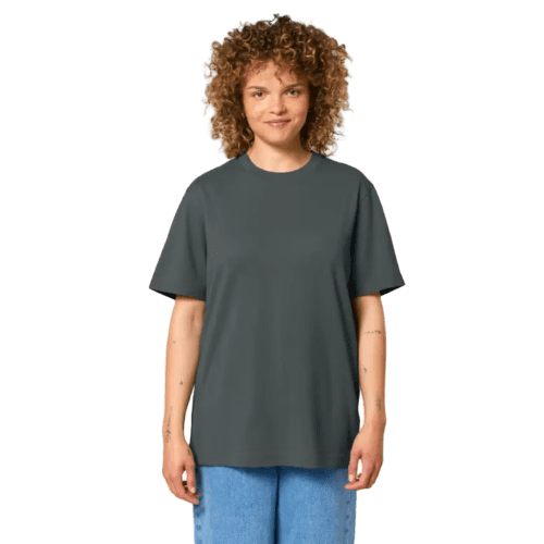 Coloured Stanley Stella Sparker Unisex Relaxed T-Shirt in Anthracite
