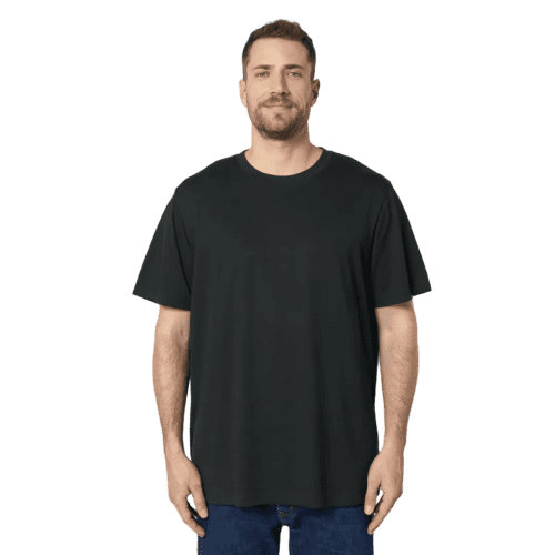 Coloured Stanley Stella Sparker Unisex Relaxed T-Shirt in Black