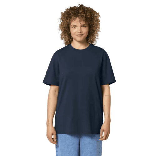 Coloured Stanley Stella Sparker Unisex Relaxed T-Shirt in French Navy