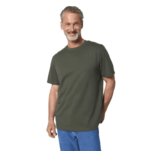 Coloured Stanley Stella Sparker Unisex Relaxed T-Shirt in Khaki