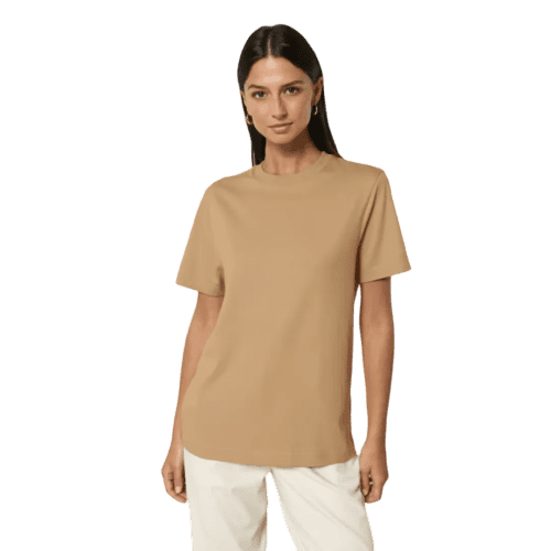 Coloured Stanley Stella Sparker Unisex Relaxed T-Shirt in Latte