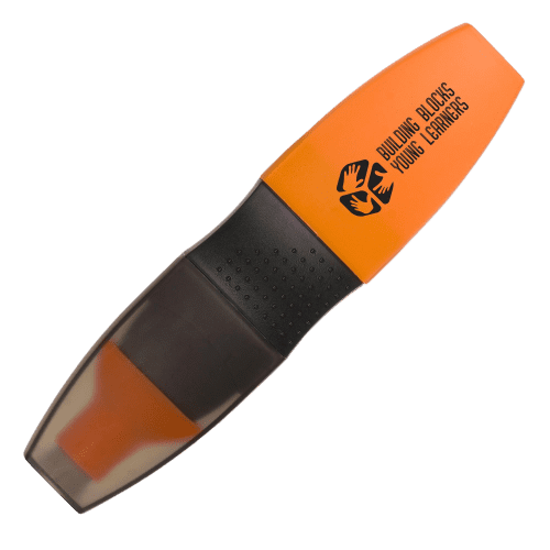 Custom Printed Neon Flat Capped Highlighter in Neon Amber with your logo from Total Merchandise