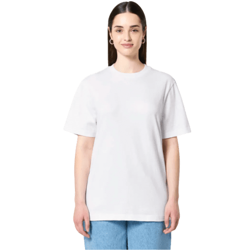 Promotional White Stanley Stella Sparker Unisex Relaxed T-Shirt in White from Total Merchandise