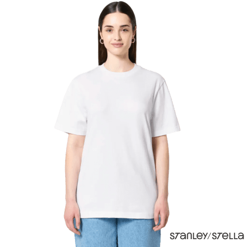 Promotional White Stanley Stella Sparker Unisex Relaxed T-Shirt in White from Total Merchandise
