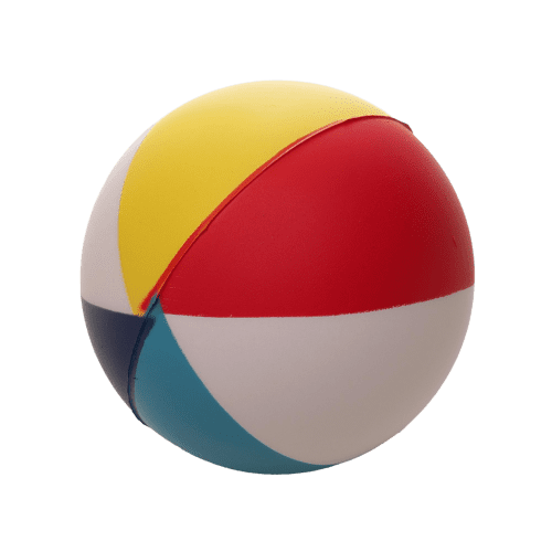 Customisable Stress Beach Balls in Rainbow printed with your company logo from Total Merchandise